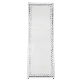 Accent Standing Mirror with Round Crystal Inserts