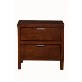 Subtle Finish Select Wood Nightstand, Brown
