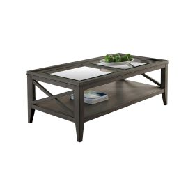 Coffee Table With Tapered Legs, Gray