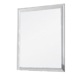 Tyra 39 Inch Wall Mirror, Rectangular Wood Frame, White