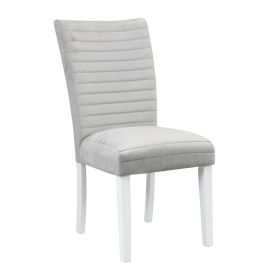 22 Inch Wood Dining Chair, Metal Scroll Accent, Set of 2, Rustic Brown