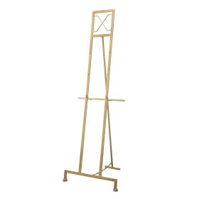 70 Inch Easel Stand, Gold Iron Frame, Free Standing, Large