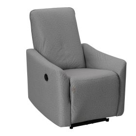 35 Inch Modern Power Recliner Chair, Touch Control Button, Gray Fabric