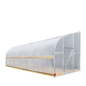 10' x 30' Lean-To Greenhouse Grow Tent w/6 Mil Clear EVA Plastic Film, Cold Frame, Hand Crank Roll-Up Side, 6-½' Sidewall, TMG-GHL1030