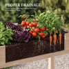 Raised Garden Bed - Cedar Planter with Non-Woven Liner, Bottom Drainage, 30-Inch Height, 34 x 18 x 30 in Sizes for Outdoor Plants, Wood
