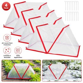 4Pack 31.50×12.99×13.39in Garden Row Accelerator Plants Covers Plant Net Cage Guard Greenhouse Covers Protect Seedling Fruit Vegetable Rows From Fros