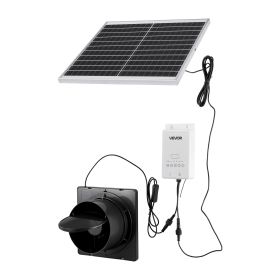 Solar Powered Fan, 20W Solar Panel with Battery Storage, 220 CFM Airflow, Adjustable Panel Angle, 2030 RPM High-Speed