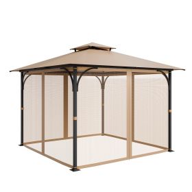 Gazebo Netting Replacement, Fit Most 10 x 10 x 7 FT Gazebo Curtain, Outdoor Garden Net, 4-Panel Sidewall Mesh Net