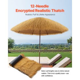 Artificial Thatch Grass Roof, 1.3 x 3.9 ft Tiki Bar Hut Thatch Roofing Roll, Waterproof & Fire-Resistant