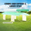 Walk-in Tunnel Greenhouse, 29.5x9.8x6.6 ft Hoop House Greenhouse Tunnel, Peaked Roof Plant Hot House with Galvanized Steel Frame, Green PE Cover, Rol
