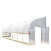 10' x 30' Lean-To Greenhouse Grow Tent w/6 Mil Clear EVA Plastic Film, Cold Frame, Hand Crank Roll-Up Side, 6-½' Sidewall, TMG-GHL1030