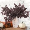 8-Pack Artificial Cimicifuga Leaves Spray, 23-inch Faux Burgundy Autumn Greenery Stems, Long Stems for Vases, Farmhouse Thanksgiving Fall Centerpiece