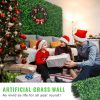 Artificial Boxwood Panel UV 24pcs Boxwood Hedge Wall Panels Artificial Grass Backdrop Wall 20" X 20" 4 cm Green Grass Wall Fake Hedge for Decor Pri
