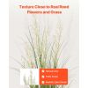 Artificial Grass Plant, 47 inch Reed Flower Grass in Pot, Premium PVC Faux Fake Greenery Shrubs Plant for Indoor Outdoor House Home Garden Office Roo