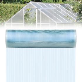 Polycarbonate Roof Panel Roll, Clear Roofing Panels Insulated Rainproof Greenhouse Panels Glass Fiber Roofing Canopy Cover for Farming (sizi: 1.2m*10m)