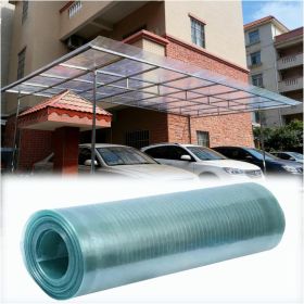 Polycarbonate Roof Panel Roll, Clear Roofing Panels Insulated Rainproof Greenhouse Panels Glass Fiber Roofing Canopy Cover for Farming (sizi: 1.2m*5m)